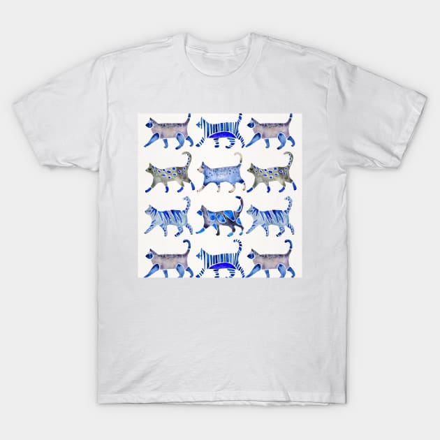 Blue Cat Collection T-Shirt by CatCoq